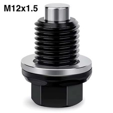 TAPPO SCARICO COPPA OLIO MOTORE HONDA CBR600RR NERO MAGNETICO M12x1.5 RONDELLA