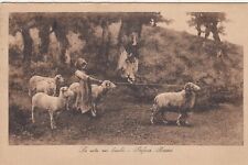 CARRTOLINA *96 ARTE PITTURA STEFANO BRUZZI LA VITA NEI BOSCHI VIAGGIATA 1916