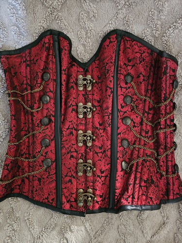 Corsetto rosso nero - rosso,