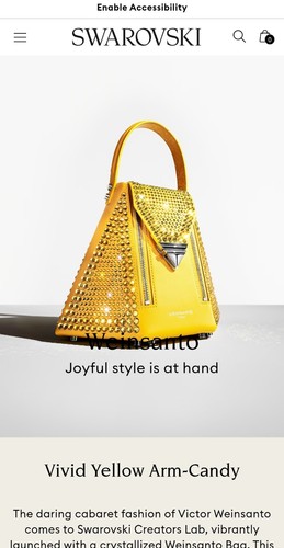 Borsa swarovski weisanto nuova - swarovski,