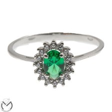 Anello oro bianco 18 kt 750 zirconi -422/ST-