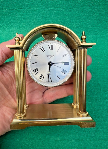 Swiza swiss clock - swiza, brass