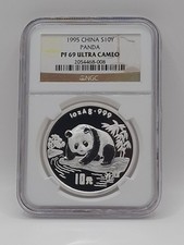 10 Yuan Cina Panda 1995 PROOF