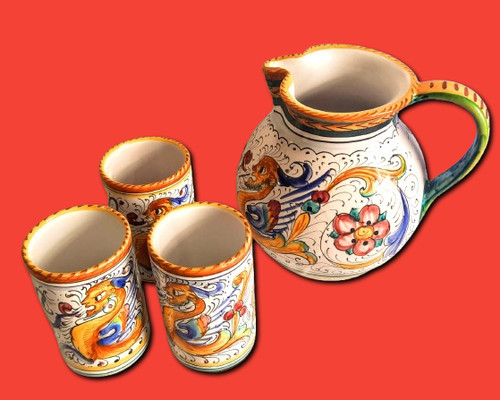 Brocca ceramica maiolica