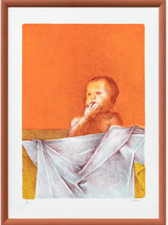 GIOVANNI CAPPELLI (Cesena, 1923-1994) Opera Litografia GRAFICA con Cornice Arte