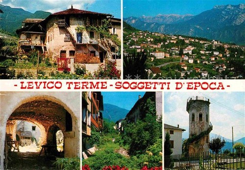 Levico terme soggetti epoca - levico, d'epoca