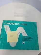 Catalogo ricambi Honda XL500S 1980