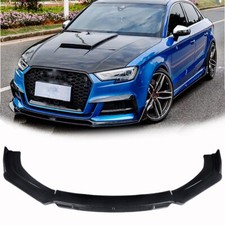 PER AUDI A3 S3 S LINE 8V 2017-20 SPOILER LAMA SOTTO PARAURTI ANTERIORE SPLITTER