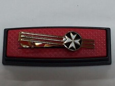 FERMACRAVATTA NERO ORDINE DI MALTA SMOM CROCE MALTA CRAVATTA NERA IDEA REGALO