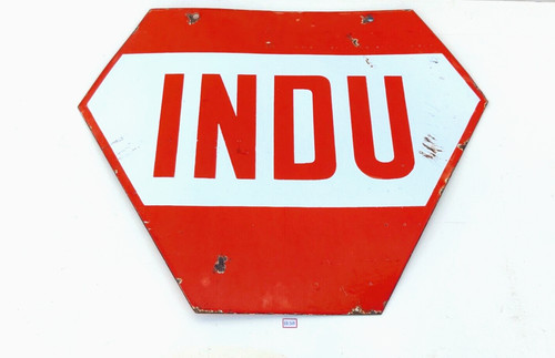 Insegna vintage indu vetro - in,