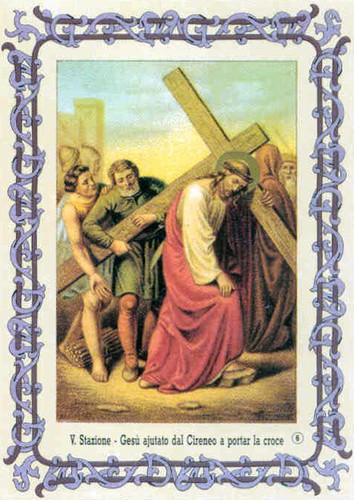 Santino holy card - card, crucis