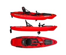 BIG MAMA KAYAK A PEDALI TRIKEN 330 - CANOA MONOPOSTO FISHING CON 4 PORTACANNE, 2