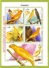 B0916 - Sierra Leone - Foglio francobolli ERRORE ERRORE ERRATO - 2022 - UCCELLINI, canarini