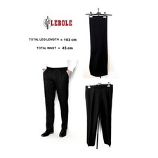 Elegant Gentleman Formal Trousers in Fresh Wool by LEBOLE Made in Italy