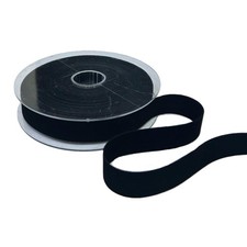 Nastro in VELLUTO DOPPIO 25 mm x 15 metri Colore 30 NERO 14XU