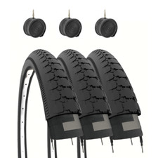 TRIS 3 COPERTONI NERO + 3 CAMERE FURGONCINO CARRETTO BICI 26 X 2 X1 3/4 (54-571)