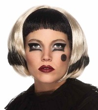 Lady gaga parrucca nera bionda - lady,