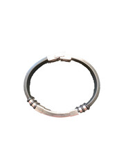 Bracciale uomo acciaio inossidabile e silicone 22 cm