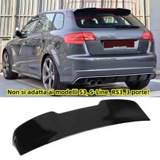 Per AUDI A3 Sportback II MK2 5-porte 8P Spoiler tetto posteriore ala lucido nero