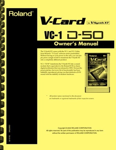 Roland 50 v card - roland, d-50
