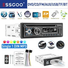 Autoradio Singolo DIN Lettore CD DVD Bluetooth Vivavoce MP3 USB FM AUX 7 Colori