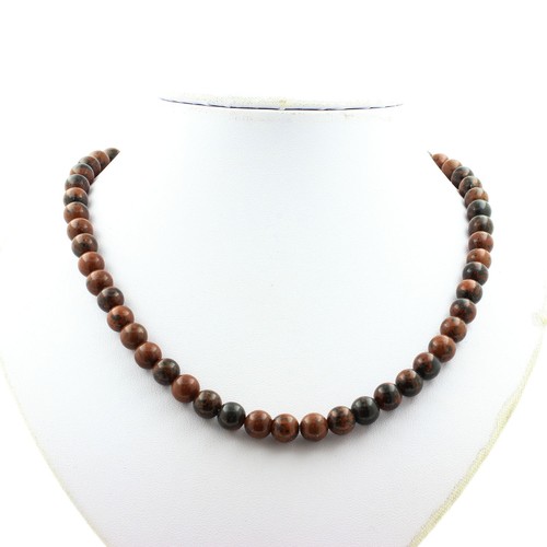 Collana perle ossidiana - collana,