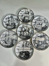 Set of 7 Fornasetti Plates 4"