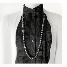 Collana CHANEL metallo grigio