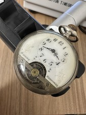 Hebdomas 8 Jours orologio da tasca 48mm argento 800 da revisionare