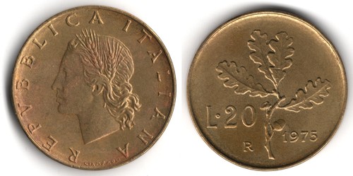 Italia lire 1975 - 20,