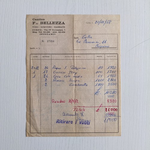 1967 cantine flli bellezza - 1967,