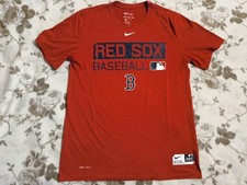 MLB Baseball Nike Authentic Collection Boston Red Sox Dri Fit Shirt Size M Red 