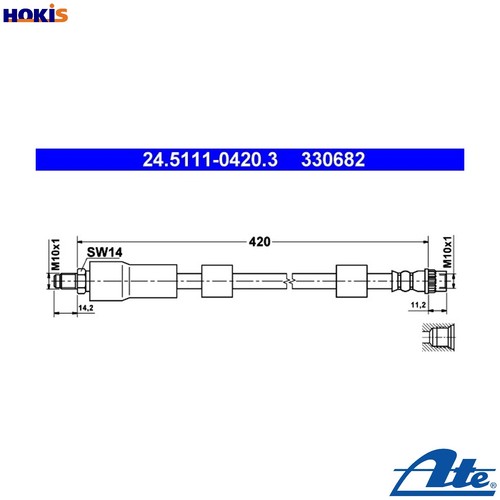 Tubo freno 5111 0420 per - tubo, 24.5111-0420.3