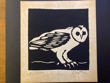 Enotrio, Gufo. Linoleografia tiratura personale 1983