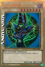MAGO NERO • (Dark Magician) • Rara Oro Premium • MGED IT002 • Unl • Yugioh!