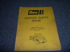 Manuale catalogo ricambi Rex 3-50 Pactor & Trashmaster S/N HTR437- xz