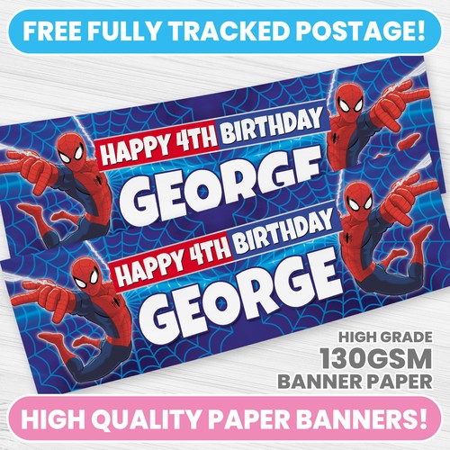 Banner compleanno spiderman - banner,