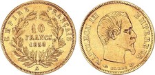 Francia franchi oro 1858 a - francia,