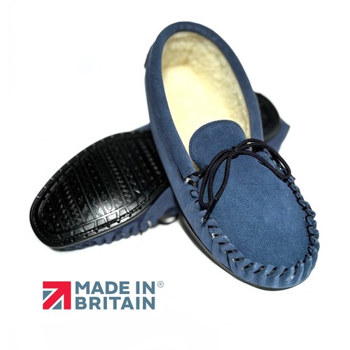 Mocassino donna ciabatte blu