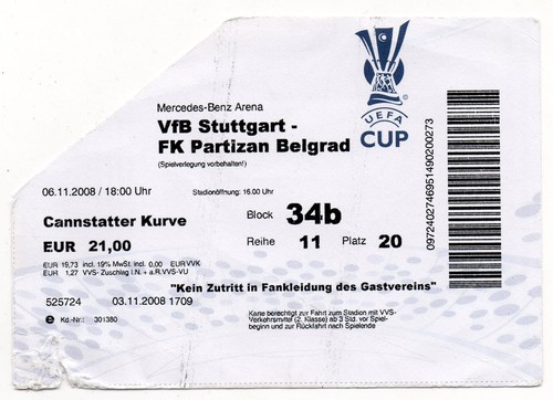 Biglietto vfb stoccarda - ec,