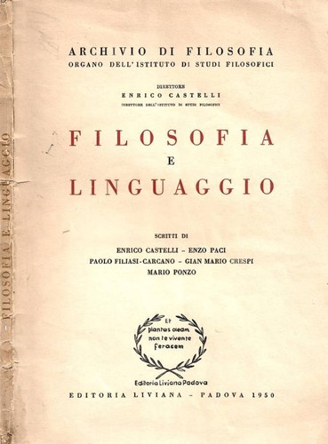 Filosofia linguaggio aa - filosofia,