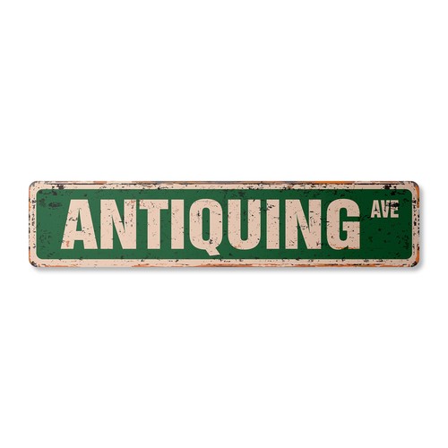 Antiquariato insegna stradale - insegna,