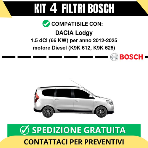 Kit bosch filtri tagliando - bosch, 4