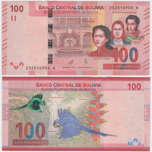 Bolivia 100 bolivianos 2024 - bolivia,