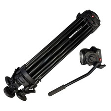 Manfrotto 546B Treppiede video in alluminio con testa fluida 501HDV Pro