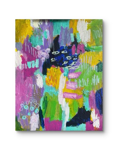 Quadro astratto floreale