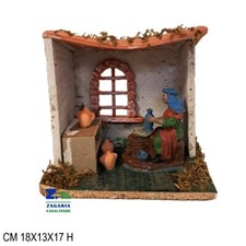 CERAMISTA SCENARIO PER PRESEPE NATALIZIO AMBIENTAZIONE SU BASE ART. 82474