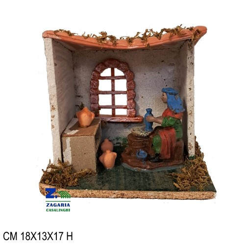 Ceramista scenario per presepe - ceramista,