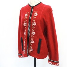 Cardigan maglione rosso 100%