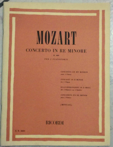 Ricordi mozart concerto re - concerto,